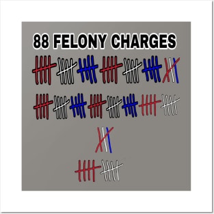 88 FELONY CHARGES - Red, White & Blue - Back Posters and Art